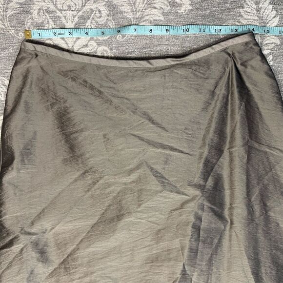 Laundry by Shelli Segal Women's Gray A-Line Midi Skirt Size 10 Vintage - Picture 3 of 8